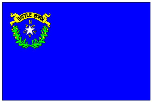 State of Nevada Flag 12 x 18 inch on Stick