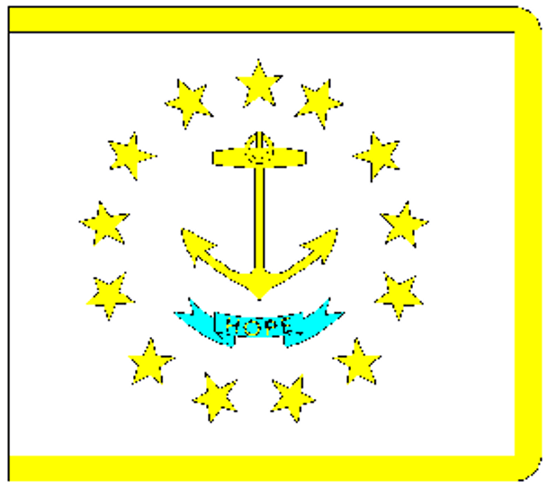 State of Rhode Island Flag 4 X 6 Inch pack of 10