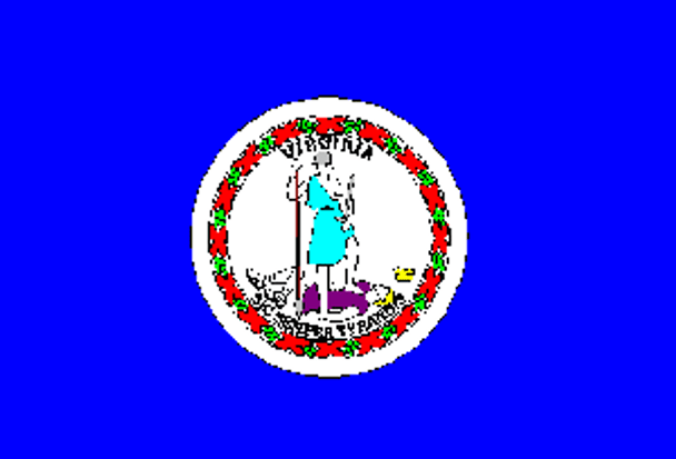 State of Virginia Flag 12 x 18 inch on Stick