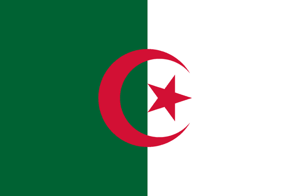 Algeria Flag 12 x 18 inch on Stick