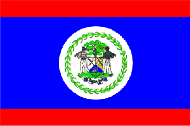 Belize Flag 4 X 6 inch on stick