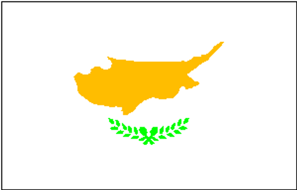 Cyprus Flag 4 X 6 inch on stick