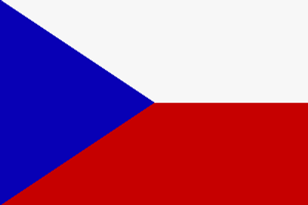 Czech Republic Flag 12 x 18 inch on Stick