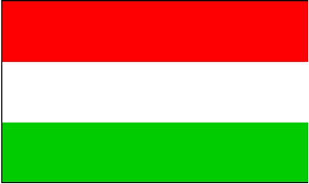 Hungary Flag 4 X 6 inch on stick