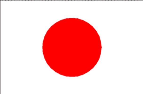 Japan Flag 4 X 6 inch on stick