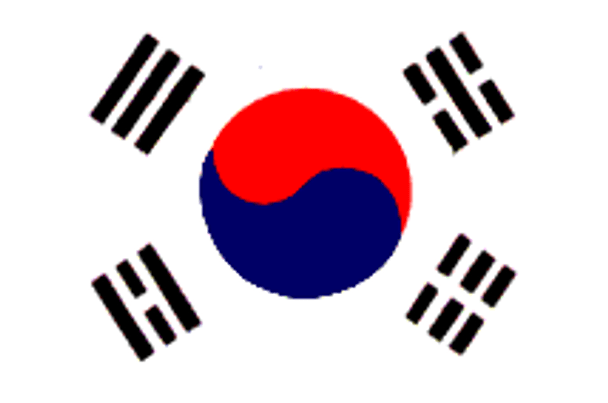 South Korea Flag 12 x 18 inch on Stick