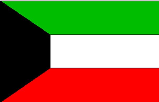 Kuwait Flag 4 X 6 inch on stick