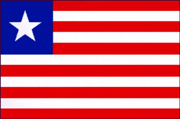 Liberia Flag 4 X 6 inch on stick