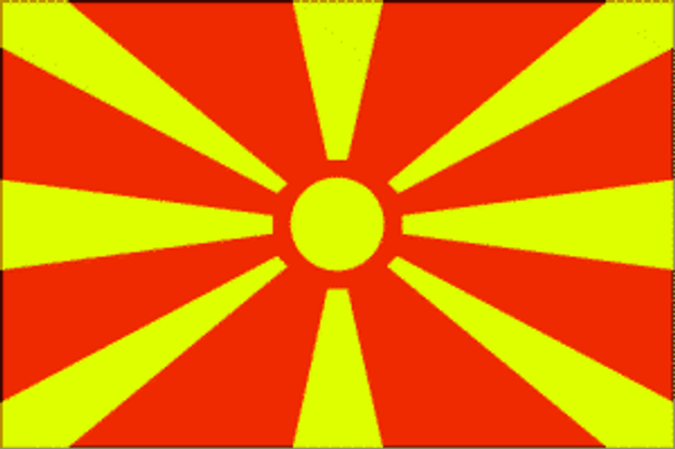 Macedonia Flag 4 X 6 inch on stick