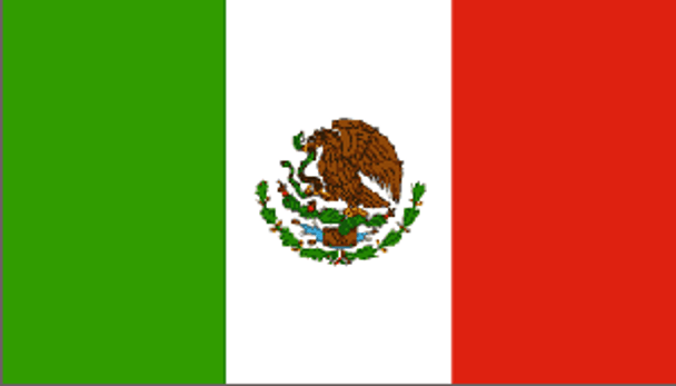 Mexico Flag 12 x 18 inch on Stick