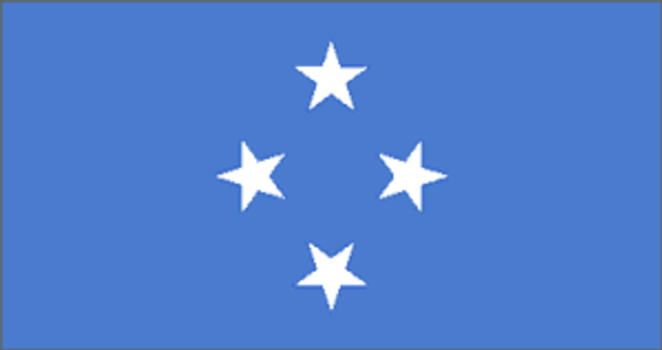 Micronesia Flag 4 X 6 inch on stick