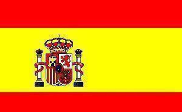 Spain Flag 12 x 18 inch on Stick