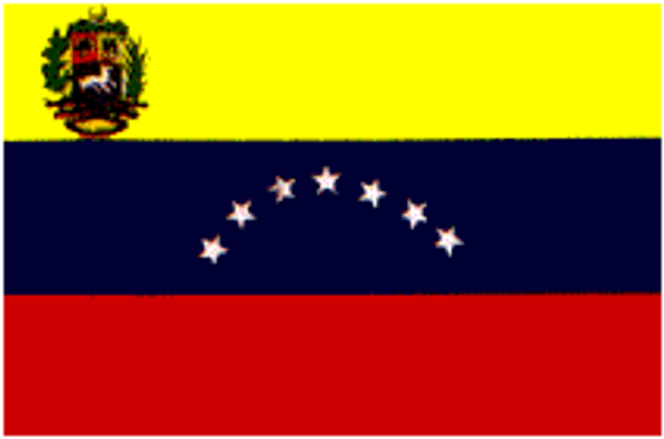 Venezuela Flag 4 X 6 inch on stick