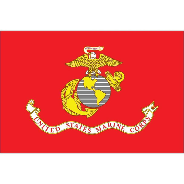 USMC - Marine Corps Flag with grommets Economical