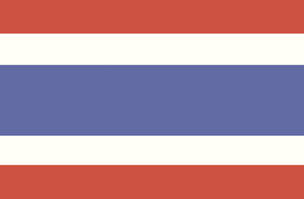 Thailand Flag 4 X 6 inch on stick