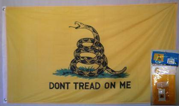 Gadsden Don't Tread On Me Yellow Knitted Nylon 3 x 5 Flag