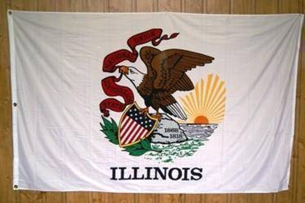 Illinois Knitted Nylon 5 x 8 Flag