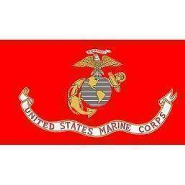 USMC Marines 12 x 18 With Sleeves Knitted Nylon Flag
