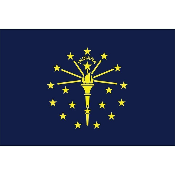 Indiana 2 x 3 Nylon Dyed Flag (USA Made)