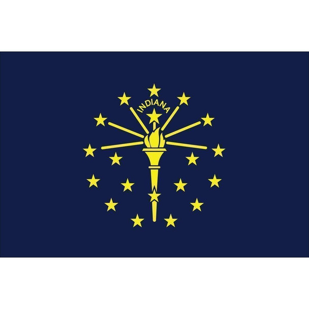 Indiana 3 x 5 Nylon Dyed Flag (USA Made)