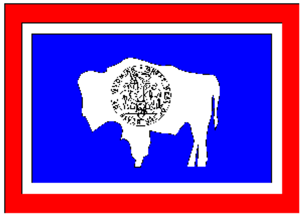 Wyoming 5 x 8 Nylon Dyed Flag (USA Made)