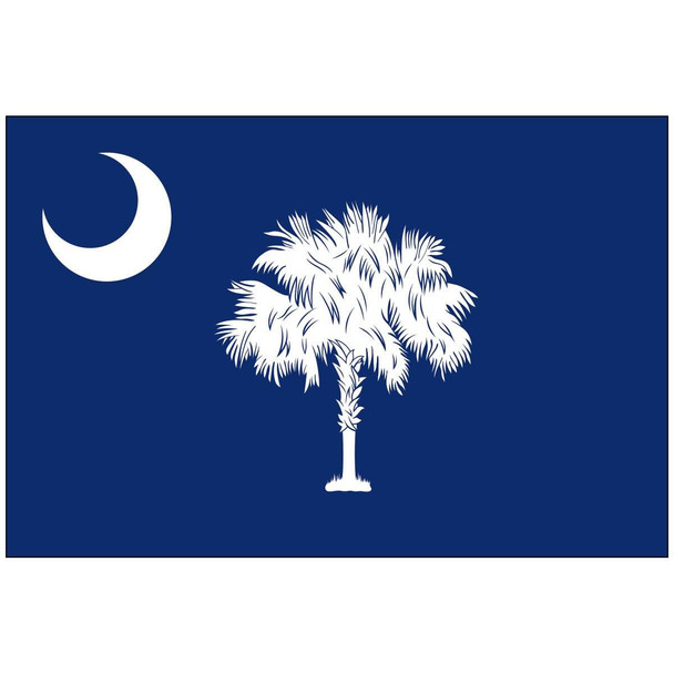 South Carolina Flag 5x8 ft 2 ply Nylon Embroidered Outdoor