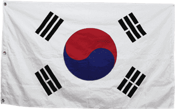 South Korea Cotton 3 x 5 Flag