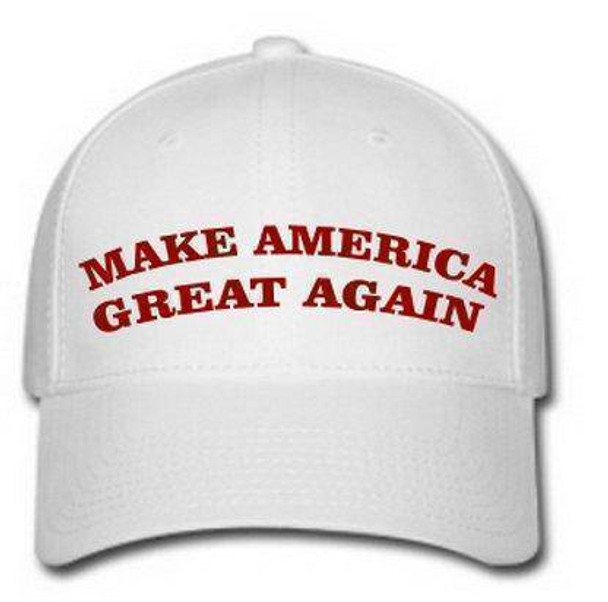 Make America Great Again Cap (white with red thread)