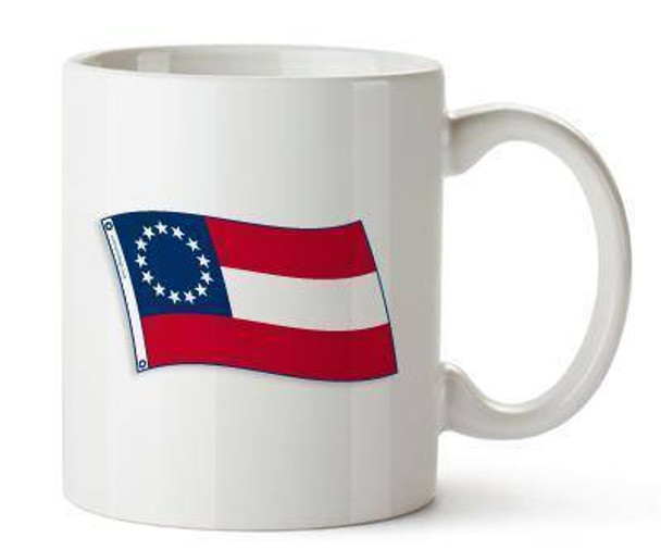 Confederate 1st National 13 Stars and Bars Mug