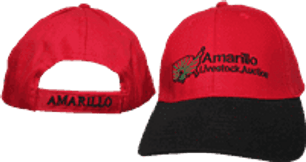 Amarillo Livestock Auction Red/Black Cap