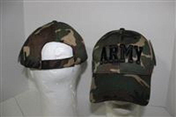 Army Woodland Camo 3D Cap