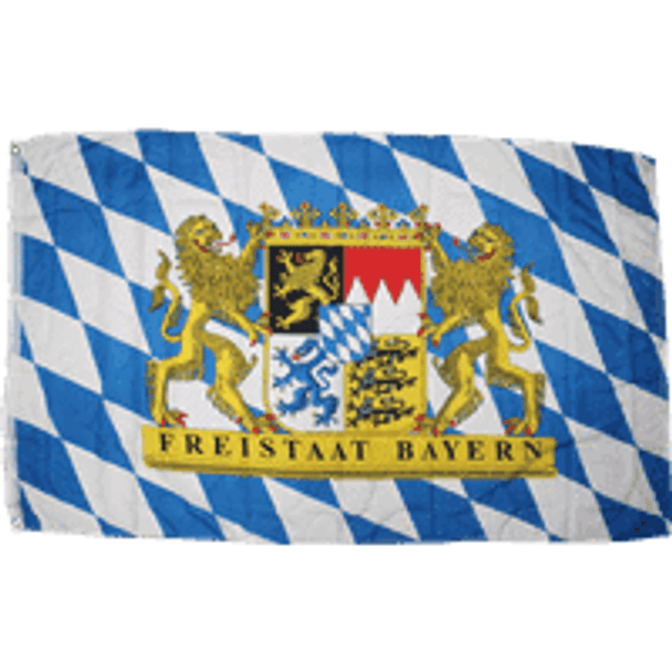Bavaria Friestaat Lions & Crest 3x5 ft. Standard