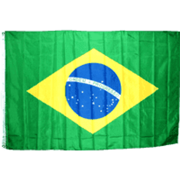 Brazil 5 X 8 ft. Double Nylon Embroidered