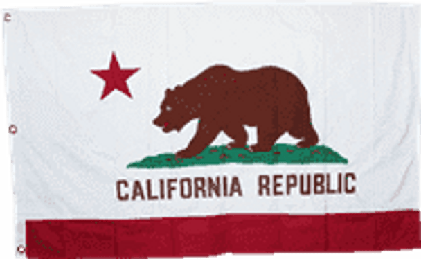 California Flag - Califronia Republic with Grommets - Cotton