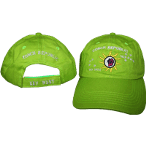 Conch Republic Lime Green Washed Cap