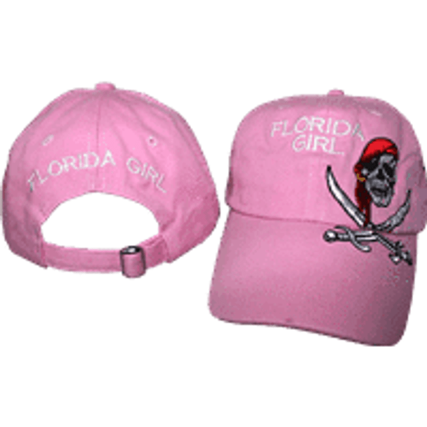 Jolly Roger Florida Girl 2 Swords Washed Cap