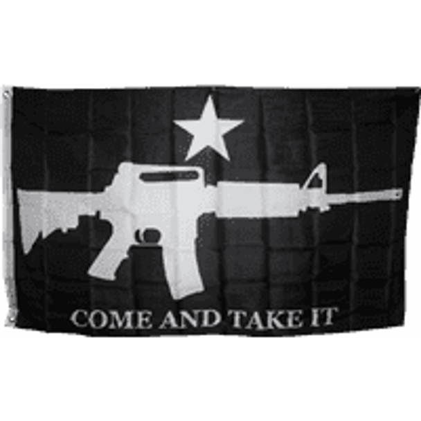 M4 Carbine Come and Take It (Black) Flag 3x5 ft Economical
