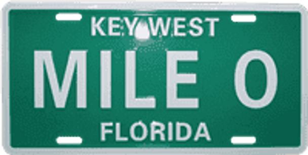 Mile 0 Key West License Plate