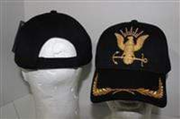 Navy Gold Emblem Eggs Cap