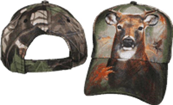 Woodland Camo Deer Cap