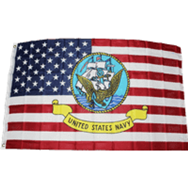 USA & Navy Flag 3 X 5 ft. Economical