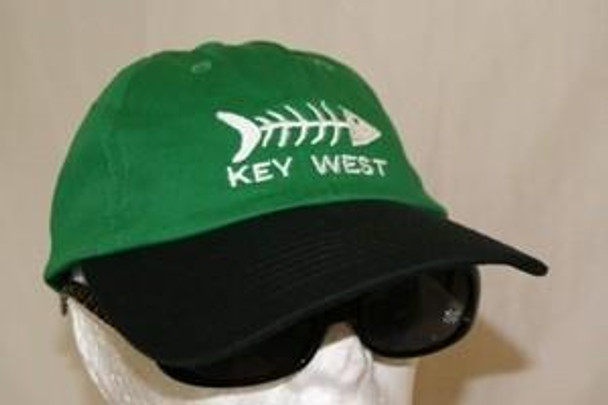 Key West Fish Bones Green Cap
