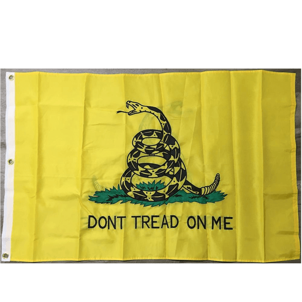 Gadsden Flag Double Sided "Dont Tread On Me" Nylon Embroidered 3x5 ft Pole Hem