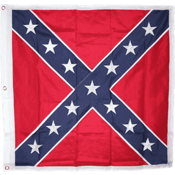 Rebel Battle Flag 2 Ply Nylon Embroidered Flag 52x 52 inch