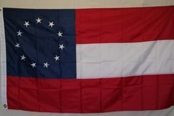 First National 11 Stars and Bars Double Nylon Embroidered Flag 2 x 3 ft.