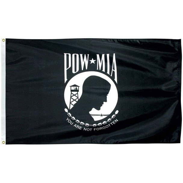 POW/MIA 3x5 Poly-Cotton Flag (USA Made)