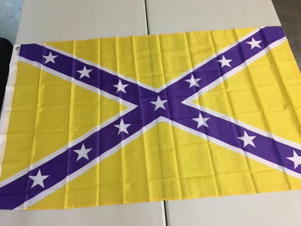 LSU Rebel Battle Purple and Gold Flag 3 X 5 ft. Standard