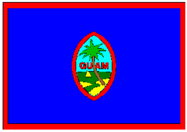 Guam 2 x 3 Nylon Dyed Flag (USA Made)