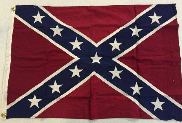 Rebel Cotton Flag with Appliqued Stars 3x5 ft