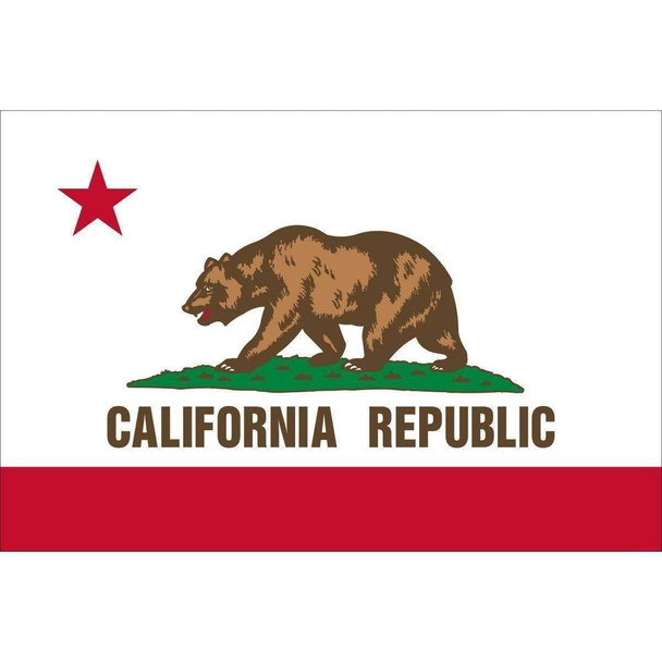 California Flag  4 x 6 Nylon Dyed Flag (USA Made)